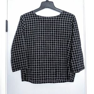 Hot Cotton Linen Blend Cropped Blouse